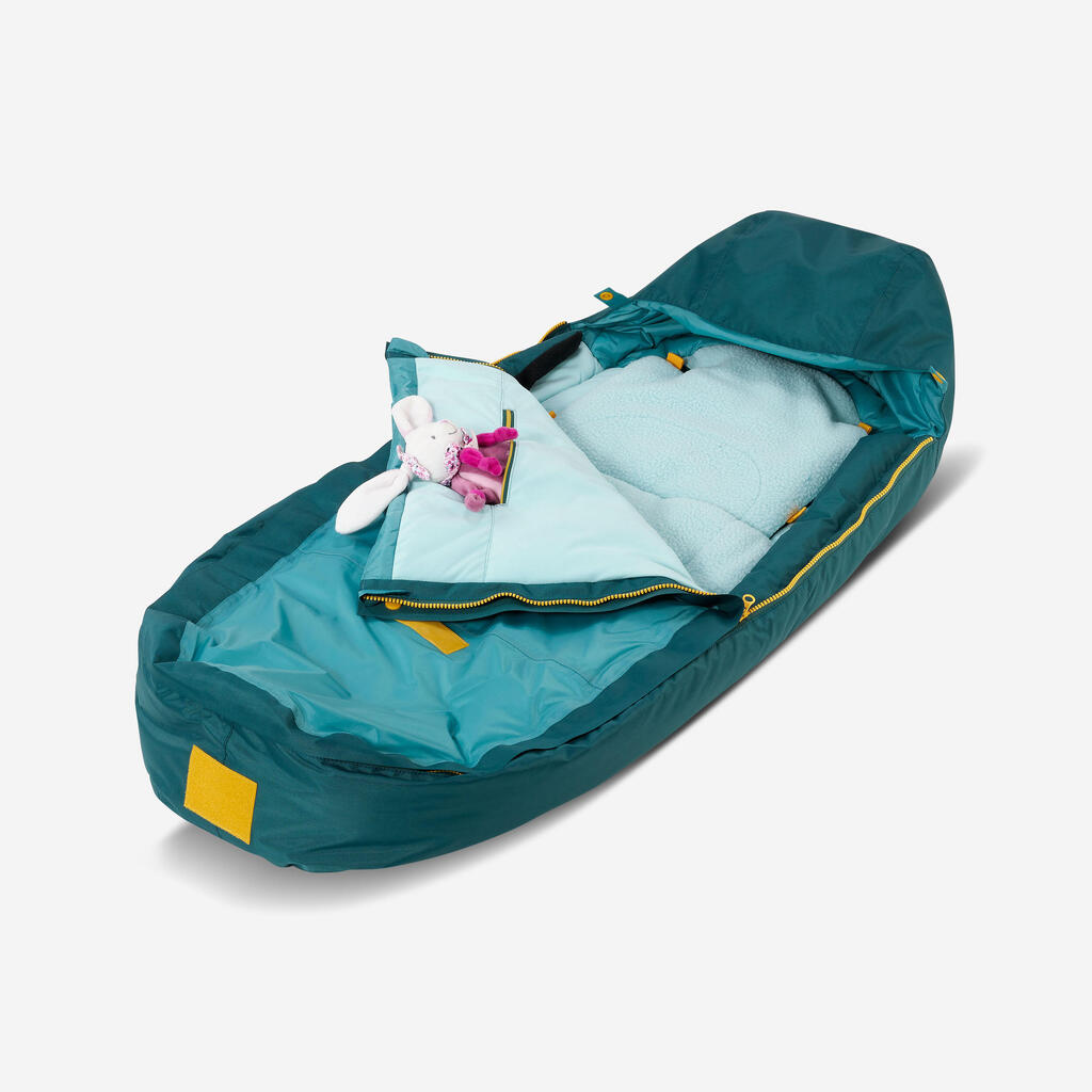 Very warm foot muff, waterproof and adaptable -25° C-Turquoise